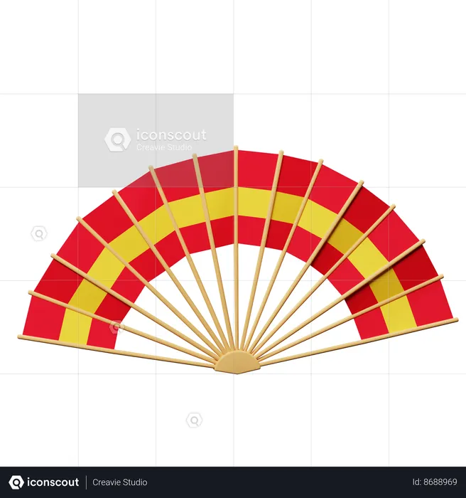 Fã chinês  3D Icon