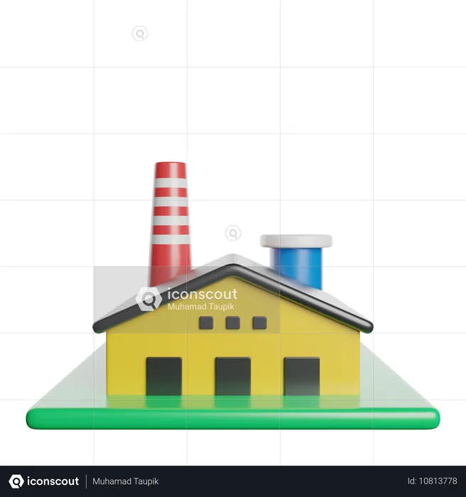 Fábrica  3D Icon