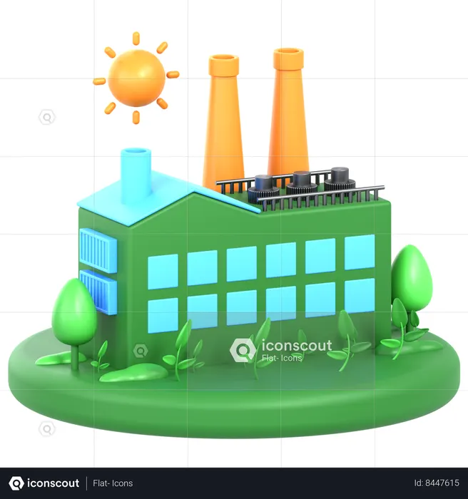 Fábrica verde  3D Icon