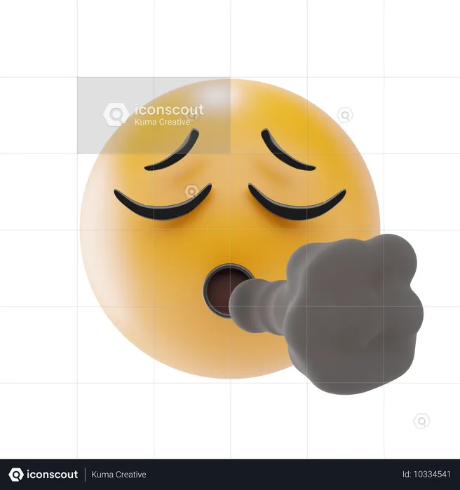 Face Exhaling Emoji Emoji 3D Icon