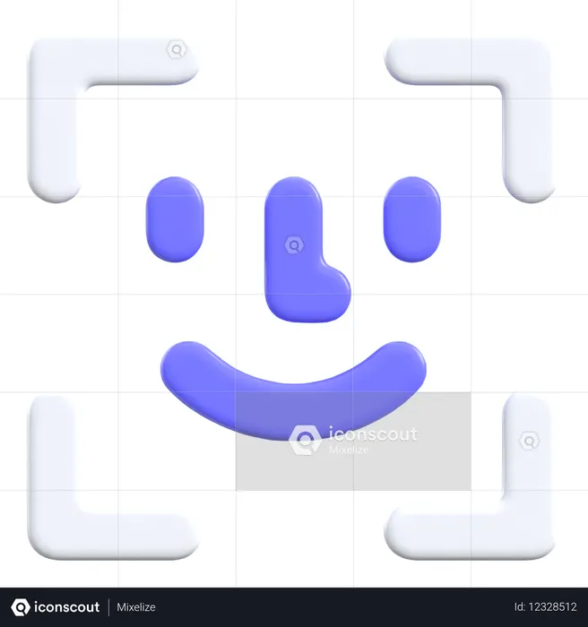 Face Id  3D Icon
