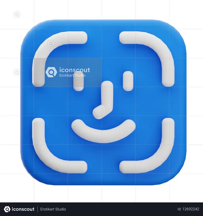 Face Id  3D Icon