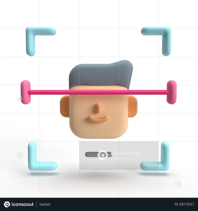 Face id  3D Icon