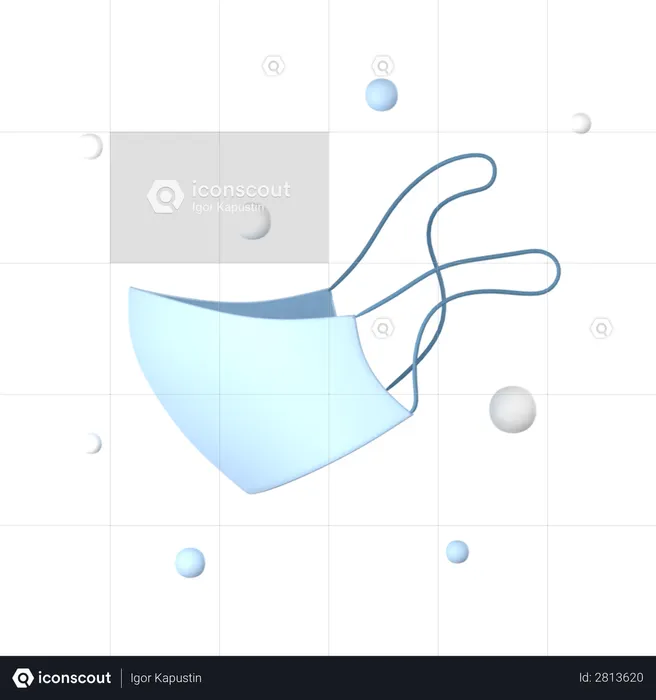 Face-mask  3D Illustration