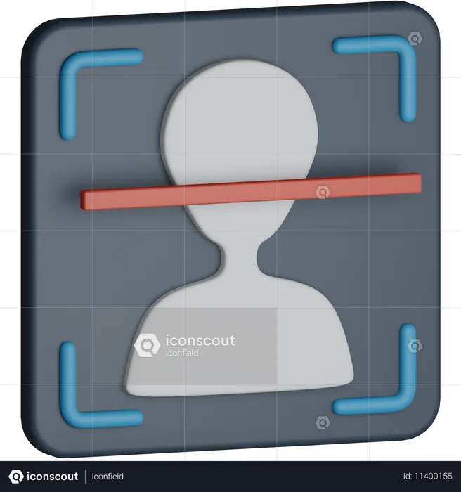 Face Recognition  3D Icon