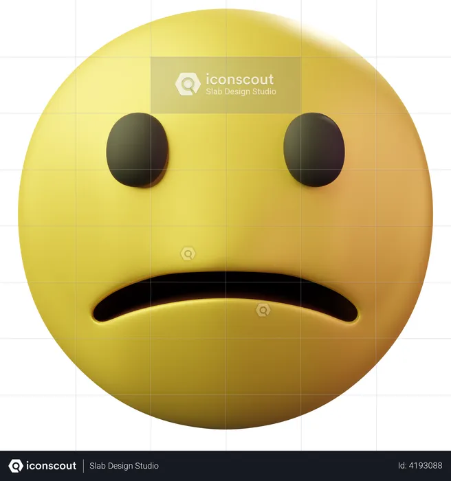 Face Sad Emoji 3D Illustration