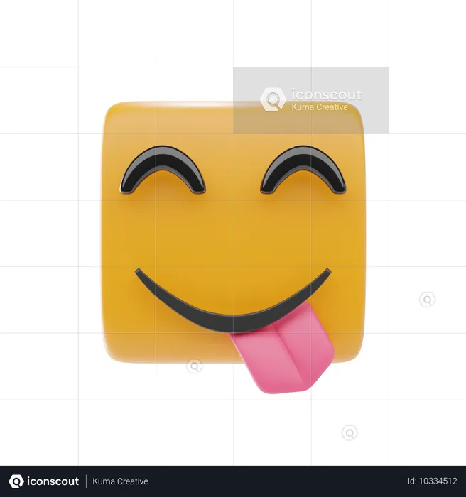 味わう顔 Emoji 3D Icon