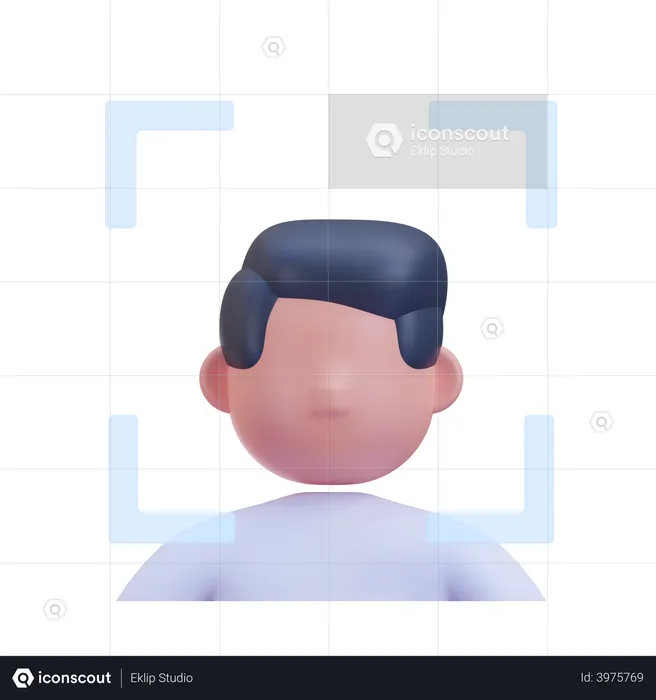 Face scan  3D Icon