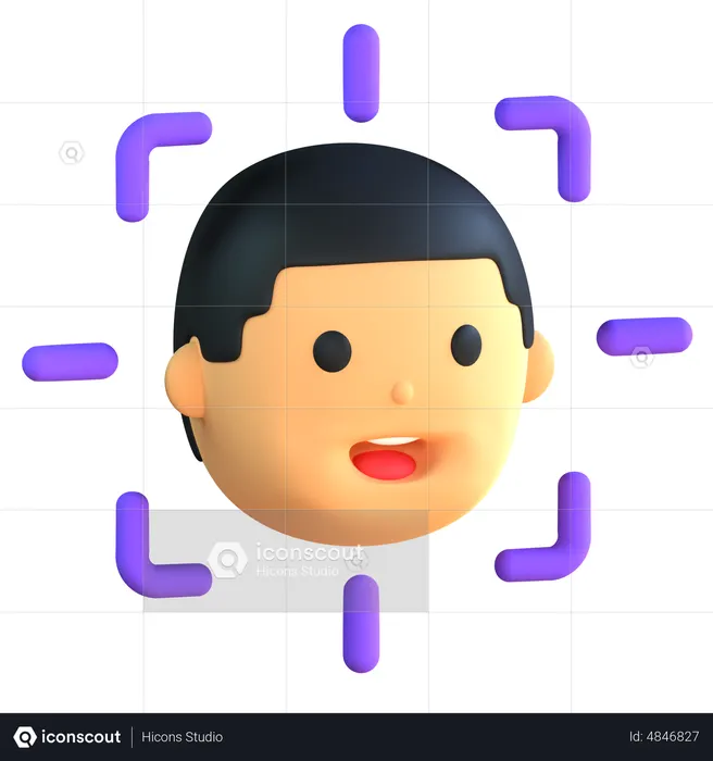 Face Scan  3D Icon
