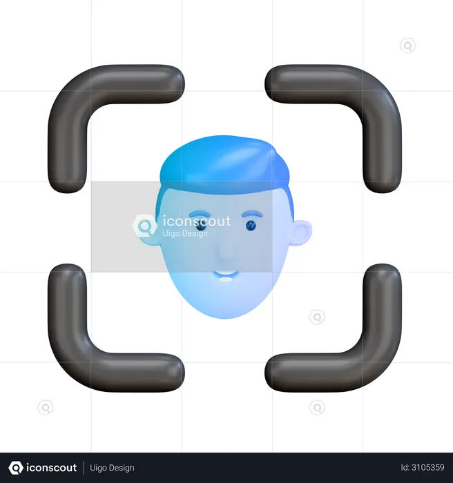 Face Scan  3D Icon