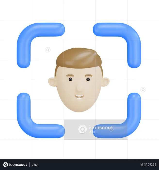 Face Scan  3D Illustration