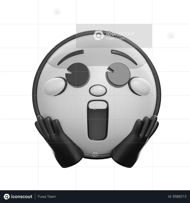 Face Screaming In Fear Emoji 3D Icon