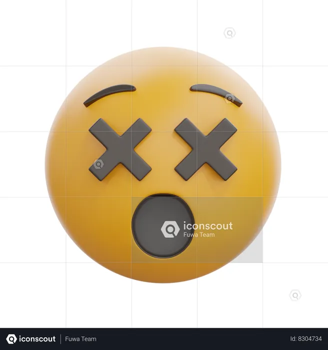 Face With Crossed-Out Eyes Emoji 3D Icon