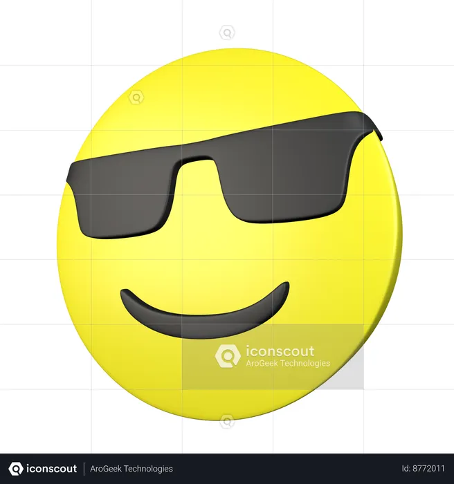 Face With Goggle Emoji 3D Icon
