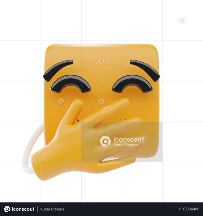 Face With Hand Over Mouth Emoji 3D Icon