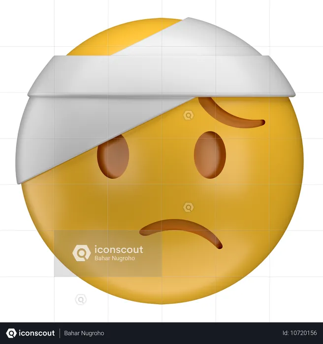 Face With Head Bandage Emoji Emoji 3D Icon