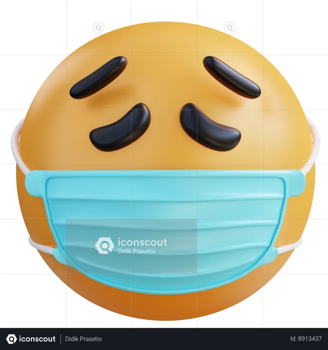 Face With Medical Mask Emoji 3D Icon