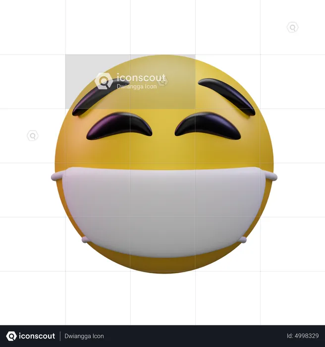Face With Medical Mask Emoji 3D Icon