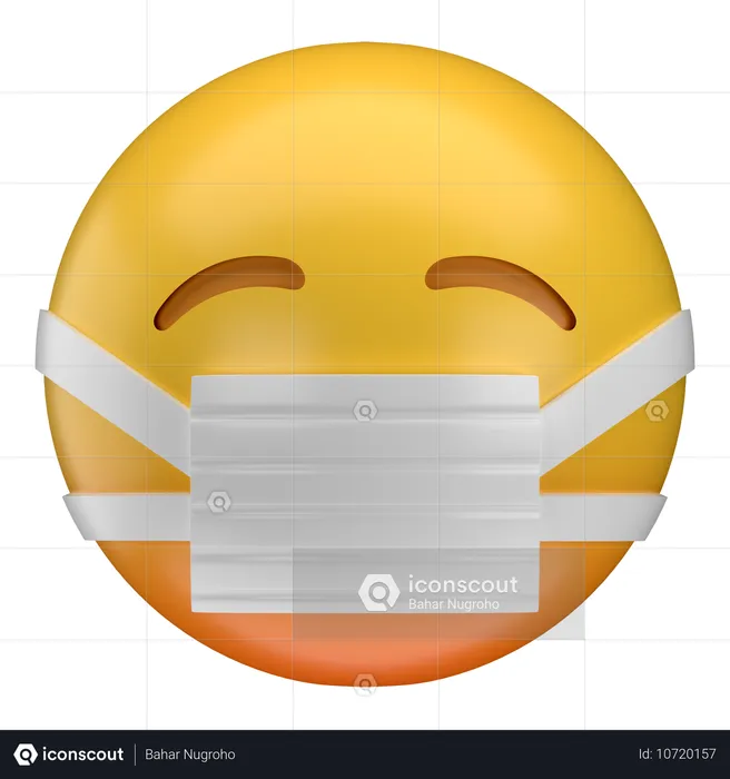 Face With Medical Mask Emoji Emoji 3D Icon