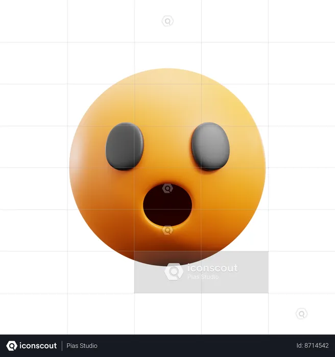 Face With Open Mouth  3D Icon