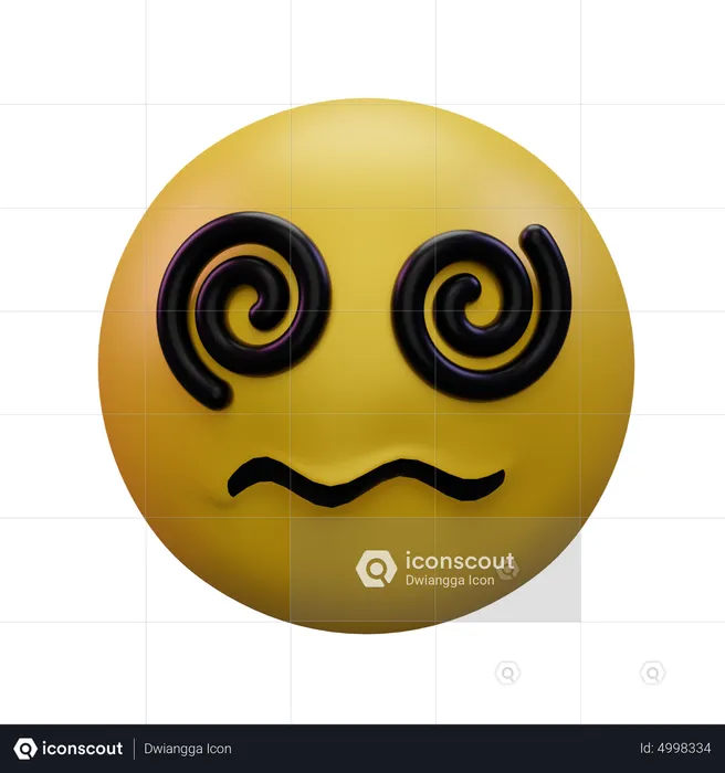 Face With Spiral Eyes Emoji 3D Icon