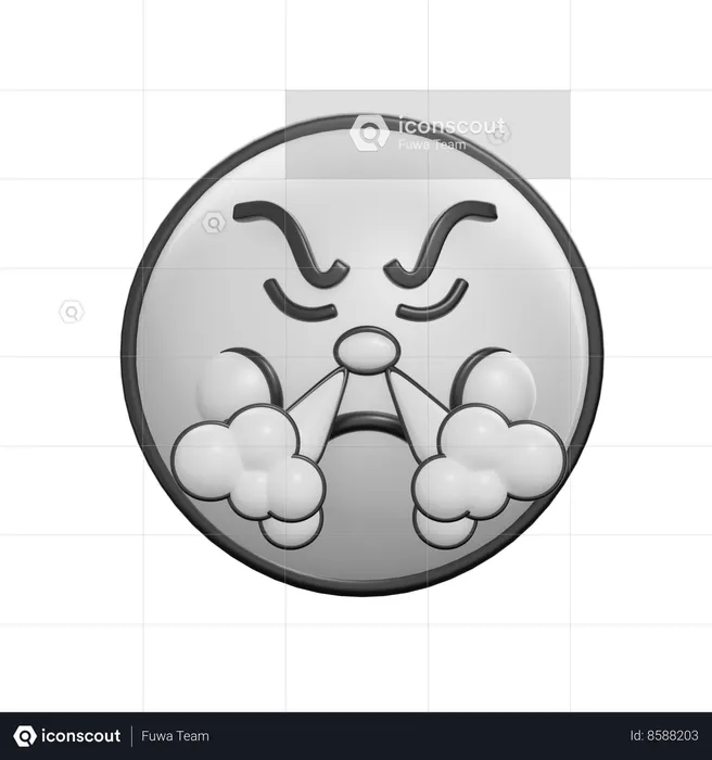 Face With Steam From Nose Emoji 3D Icon