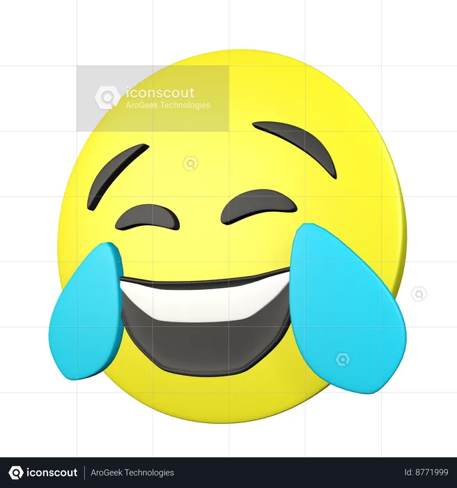 Face With Tears Of Joy Emoji 3D Icon