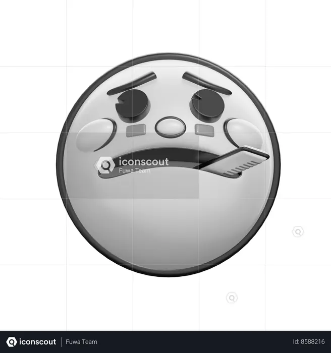 Face With Thermometer Emoji 3D Icon