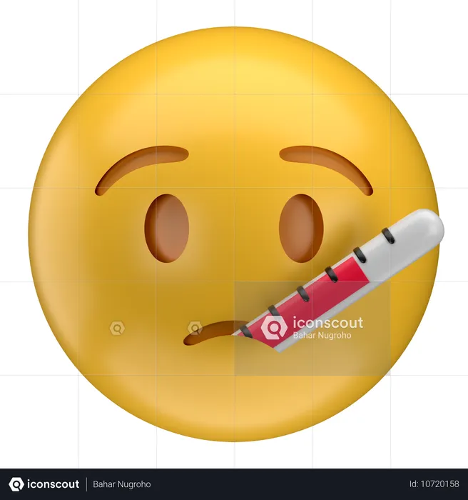 Face With Thermometer Emoji Emoji 3D Icon