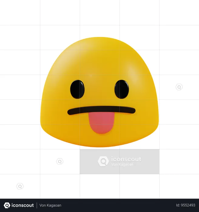 Face with Tongue Emoji 3D Icon