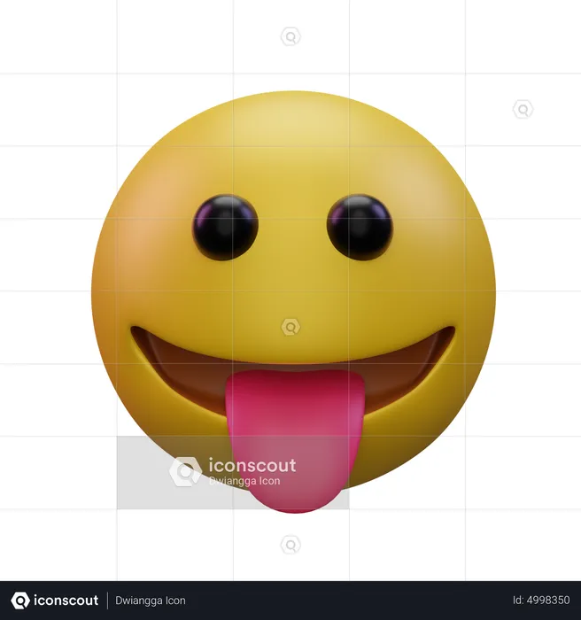 Face With Tongue Emoji 3D Icon