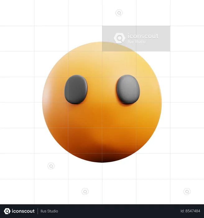 Face without mouth  3D Icon