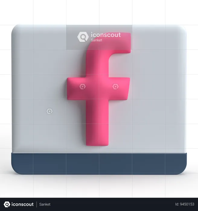 Facebook  3D Icon