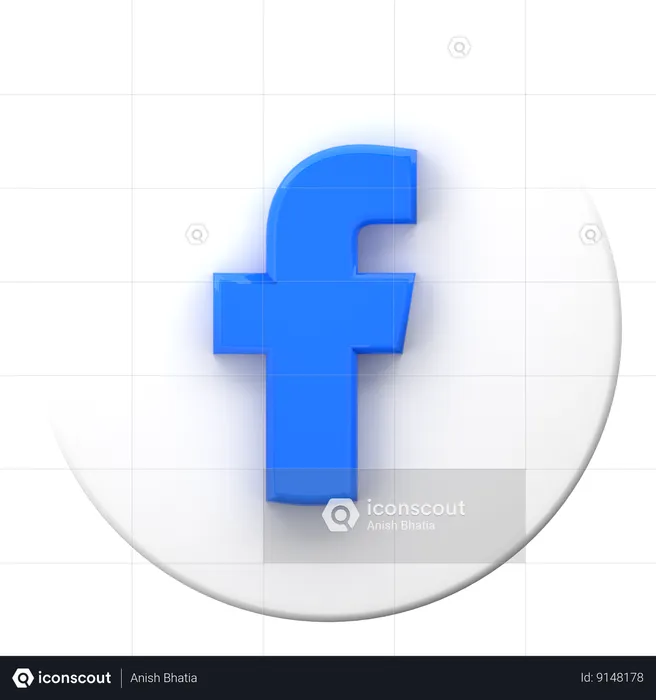 Facebook  3D Icon