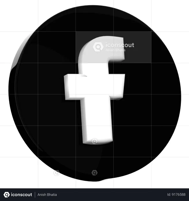 Facebook  3D Icon