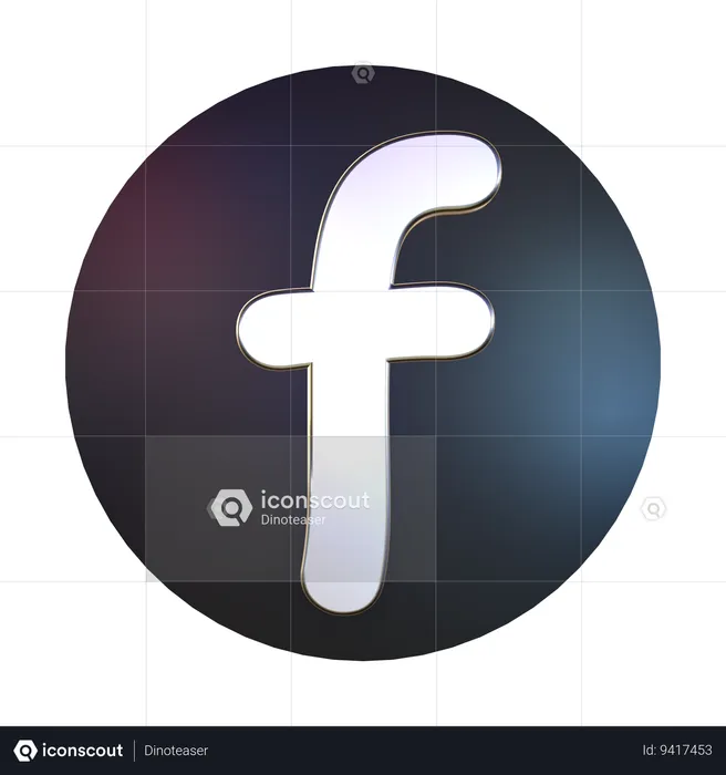 Facebook Logo 3D Icon