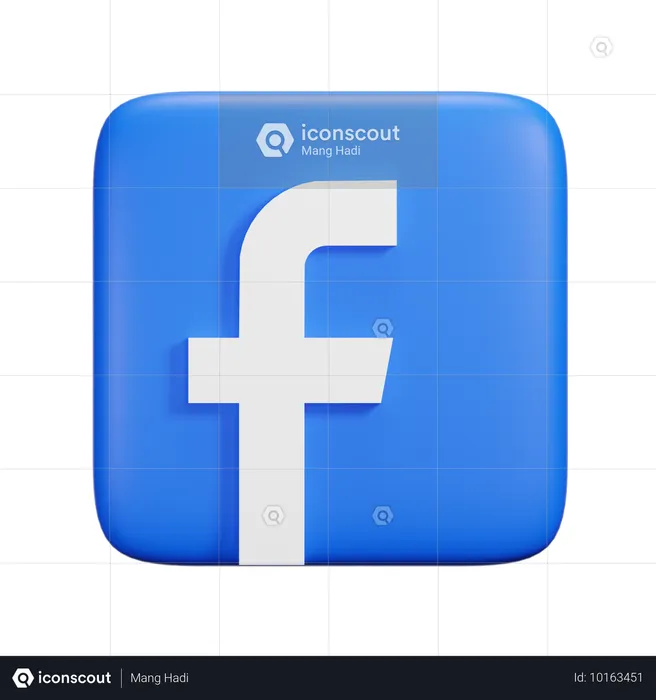 フェイスブック Logo 3D Icon