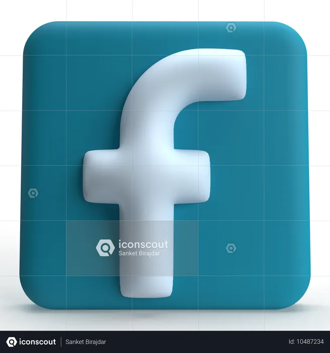 Facebook  3D Icon