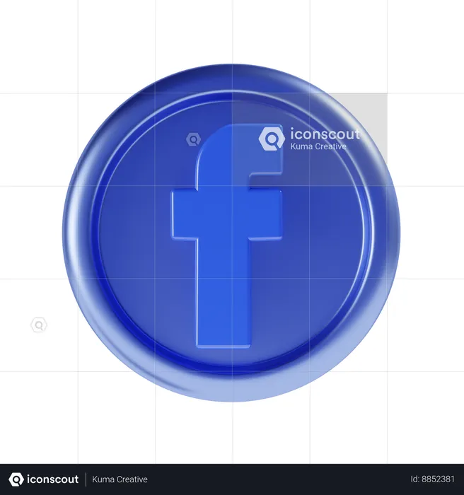 Facebook  3D Icon