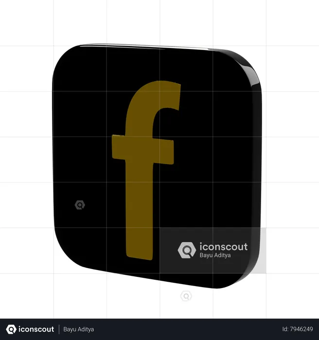 Facebook  3D Icon