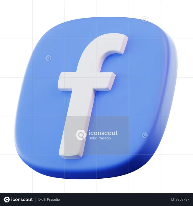 Facebook Logo 3D Icon