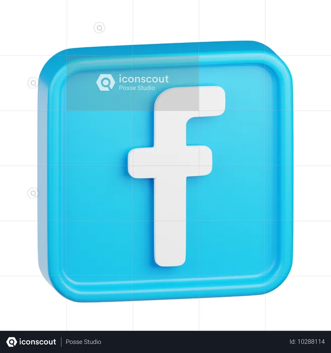 Facebook Logo  3D Icon