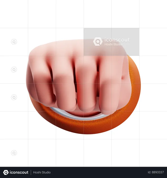 Facing Fist Hand Gesture  3D Icon