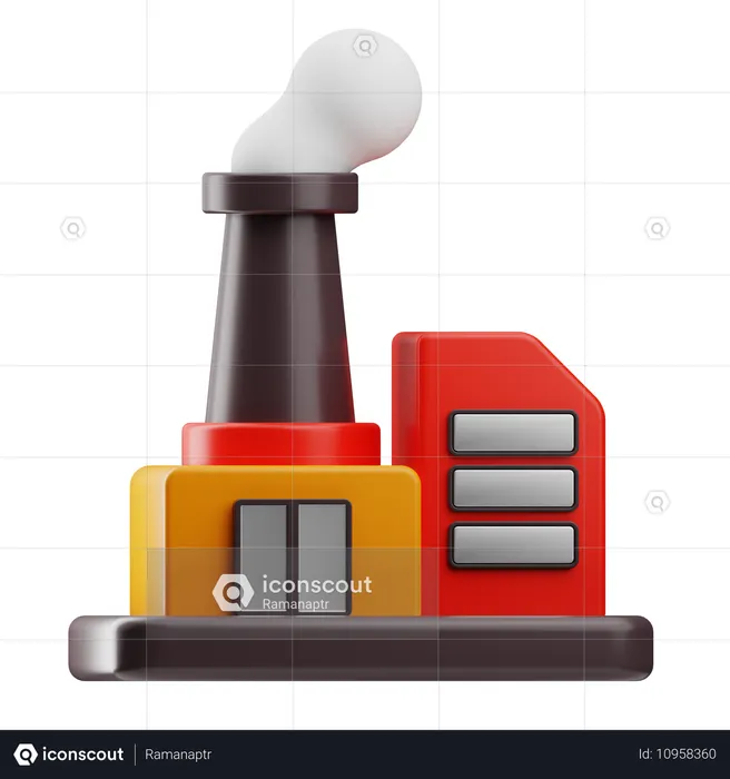 Factory  3D Icon