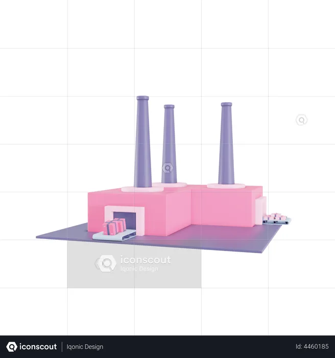 Factory  3D Illustration