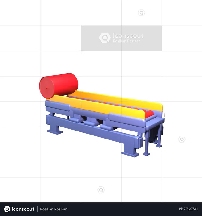 Factory Conveyor Belt  3D Icon