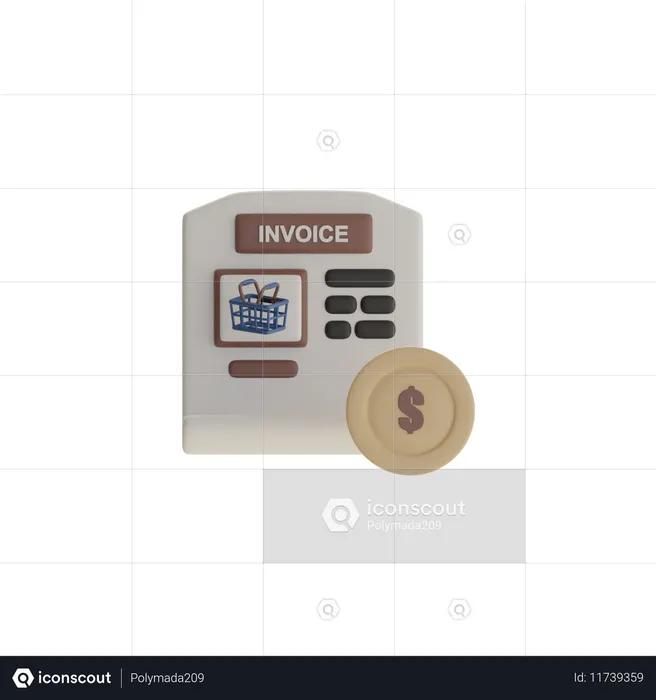 Factura  3D Icon