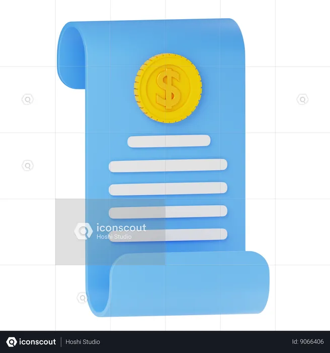 Factura bancaria  3D Icon