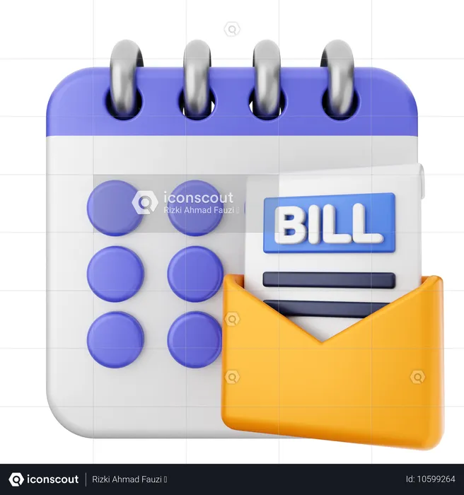Calendrier des factures  3D Icon