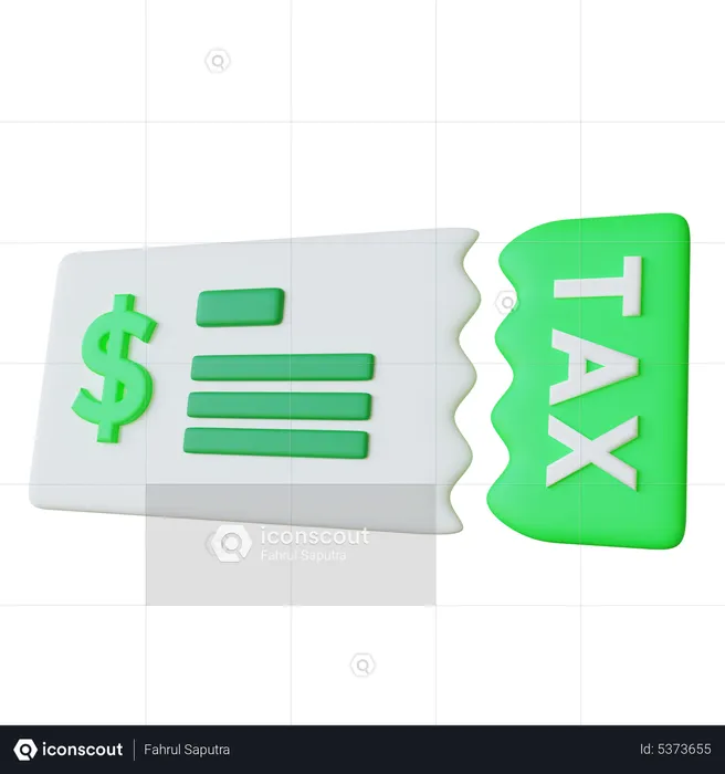 Facture d'impôt  3D Icon